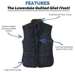 NEW BARBOUR LOWERDALE GILET INSULATED QUILTED VEST NAVY SAGE MEN FREE SHIP XXL