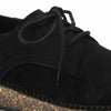BIRKENSTOCK GARY SUEDE SHOES BLACK WOMENS NARROW WIDTH 1013438 LACE UP CASUAL