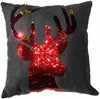 HOLLY DECOR DEER GIFT SET WITH DECORATIVE STYLISH PILLOW $ WARM THROW 50" X 60"