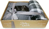 HOLLY DECOR GIFT SET WITH DECORATIVE STYLISH PILLOW $ WARM THROW 50" X 60"
