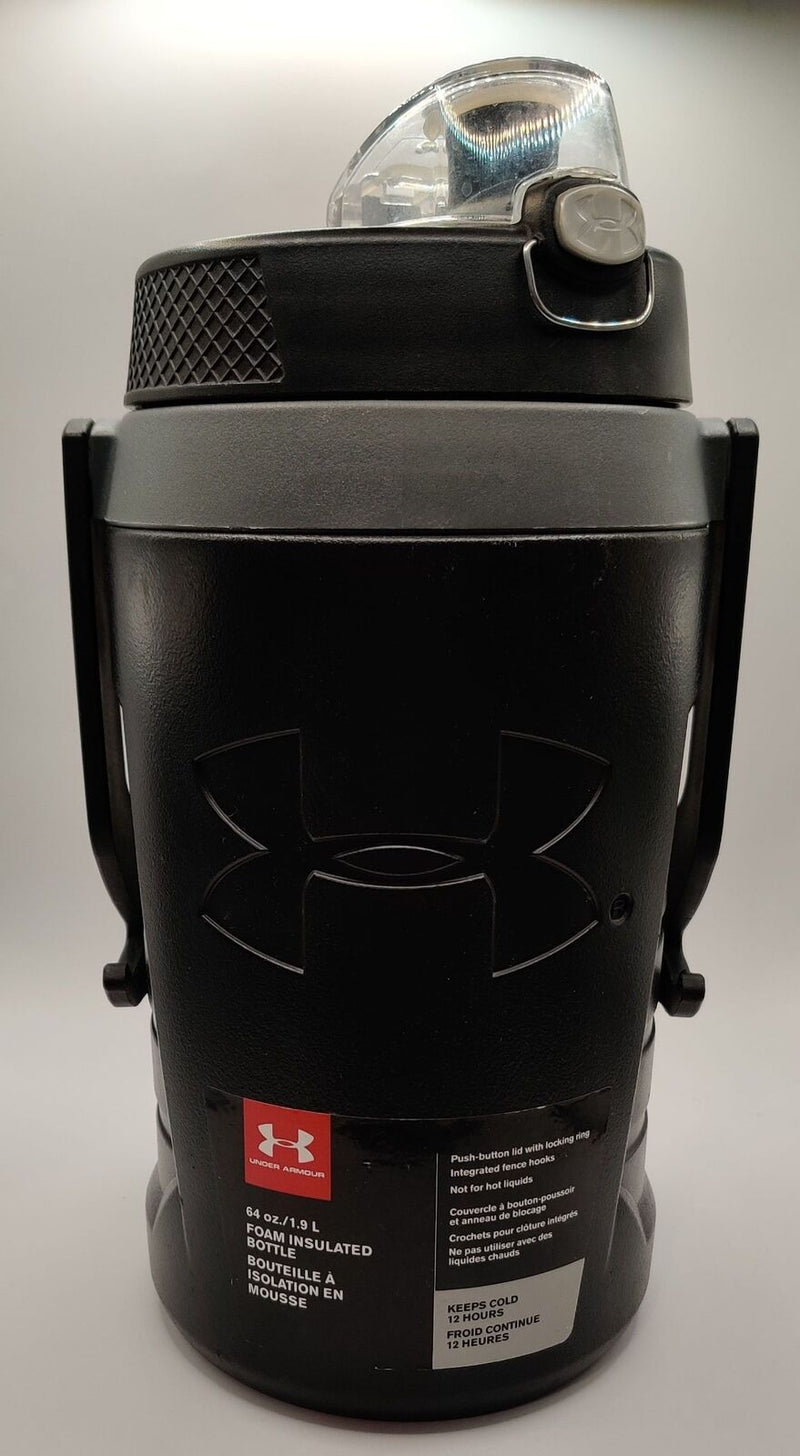UNDER ARMOUR SIDELINE WATER JUG FOAM INSULATED BOTTLE 64 OZ BLACK UP49 – FRIOCONNECT LLC