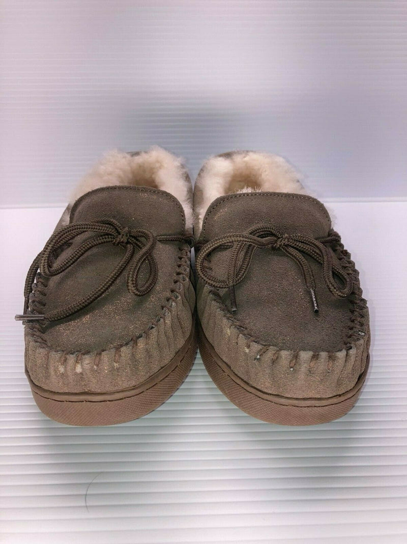 NEW BEARPAW WOMEN S MOC II MOCCASIN EARTH ANTIQUE GLITTER sz 9