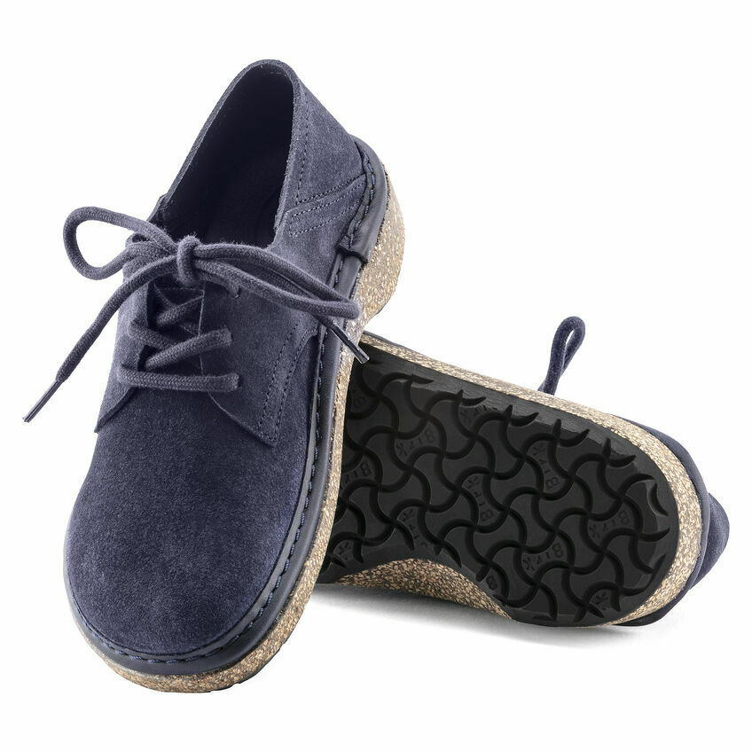 BIRKENSTOCK KID GARY NAVY LACE UP SHOES SUEDE LEATHER BOYS UNISEX YOUTH 1017840