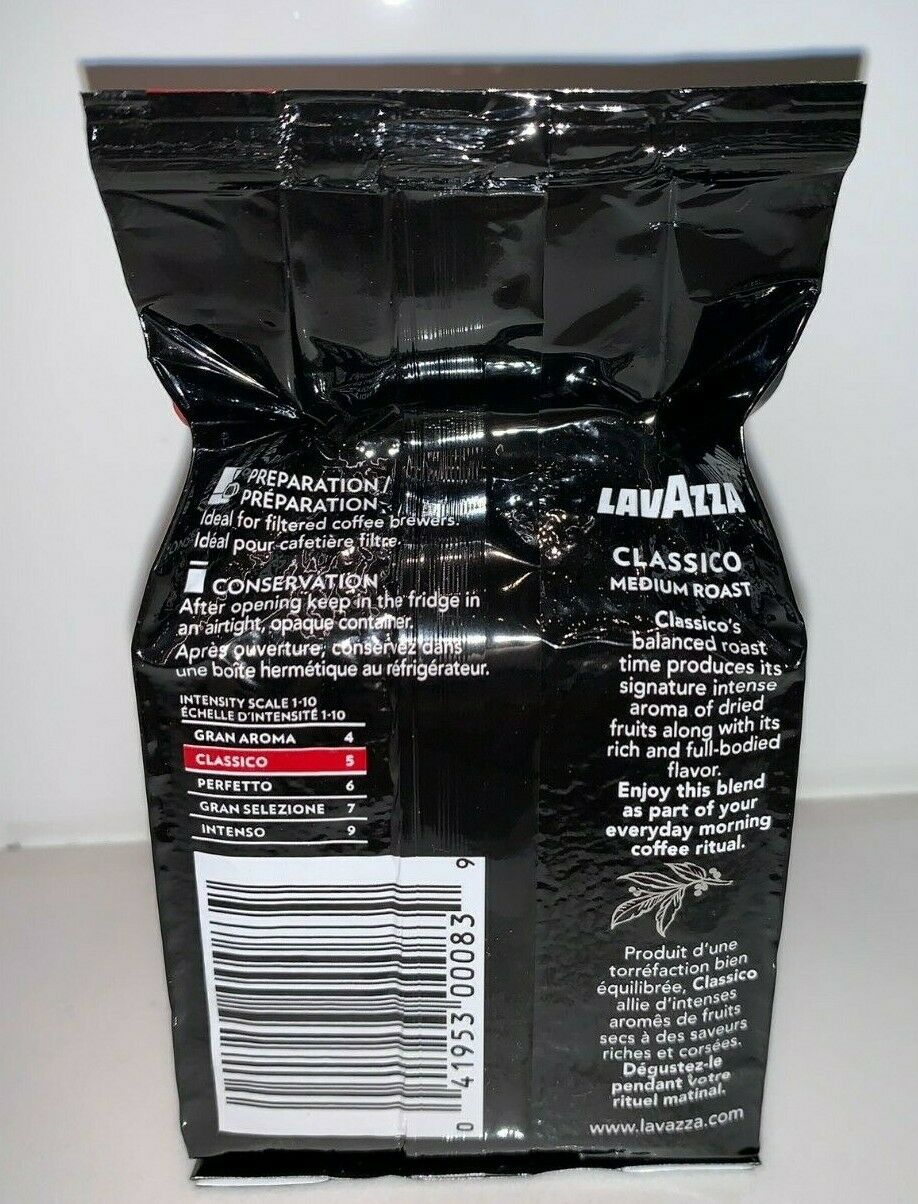 NEW LAVAZZA GROUND COFFEE CLASSICO MEDIUM ROAST 2.5 oz BRICKS 60 PACKS 12/19