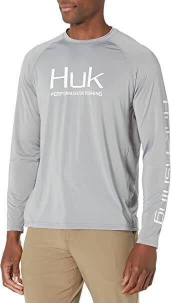 HUK Men's Pursuit Crew Long Sleeve, Sun Protecting Fishing Shirt Size XL 