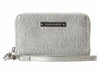 Vince Camuto Vivi Indexer Wristlet Clutch Wallet Leather Cell Phone Case Silver