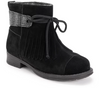 MUK LUKS WOMEN'S LYNSEY FRINGES PULL ON FASHION BOOT sz 8 BLACK 1000047001-7