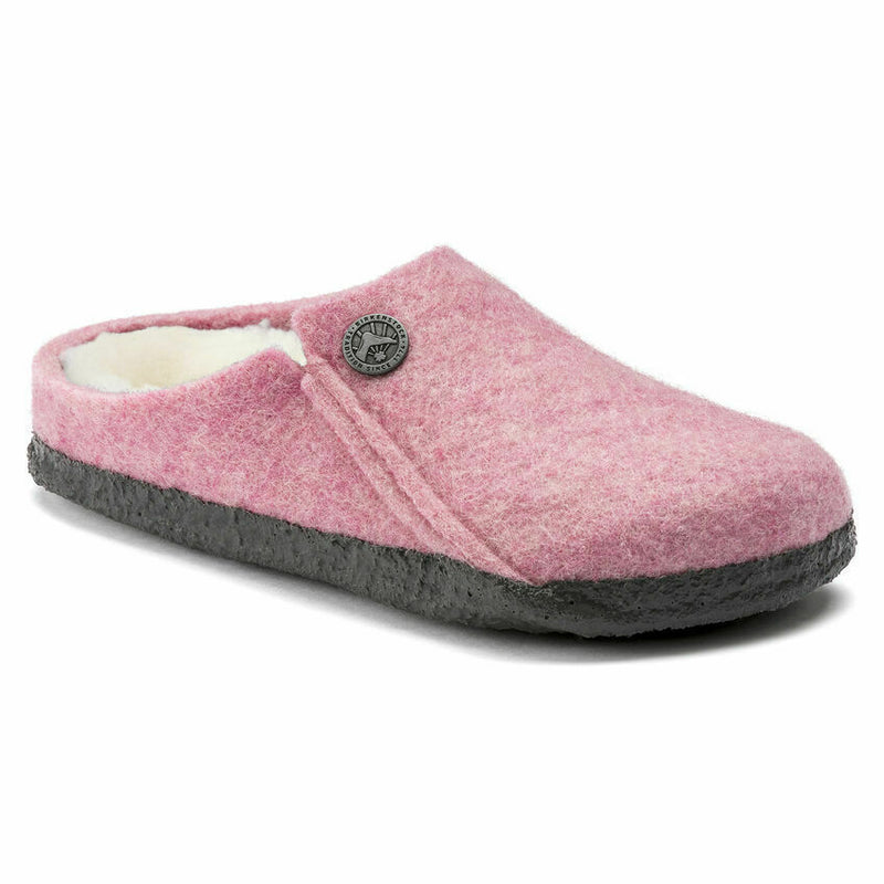 BIRKENSTOCK KID ZERMATT SHEARLING WOOL CLOG SLIPPER NARROW WIDTH ROSE 1017851