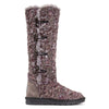 MUK LUKS WOMENS FELICITY KNITTED TALL FAUX FUR WINTER BOOT sz 6 PURPLE 16551 500