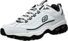 SKECHERS MEN'S SPORT ENERGY AFTER BURN SNEAKERS sz 13 WHITE / CHARCOAL 50081