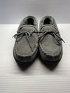 OLD FRIEND MEN'S WASHINGTON SUEDE FLEECE WARM SLIPPERS sz 8 M GREY 588160