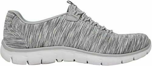 SKECHERS WOMENS SPORT EMPIRE GAME ON SNEAKERS SLIP ON sz 8 W WHITE SILVER 12414W