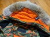 NEW CMFR GORMLEY PARKA MENS sz L CAMO DOWN JACKET HOODED FUR TRIM COYOTE WARM