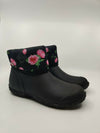 MUCK WOMENS MUCKSTER II MID RUBBER BOOTS BLACK ROSES SZ 7-10 WATERPROOF INSLTD