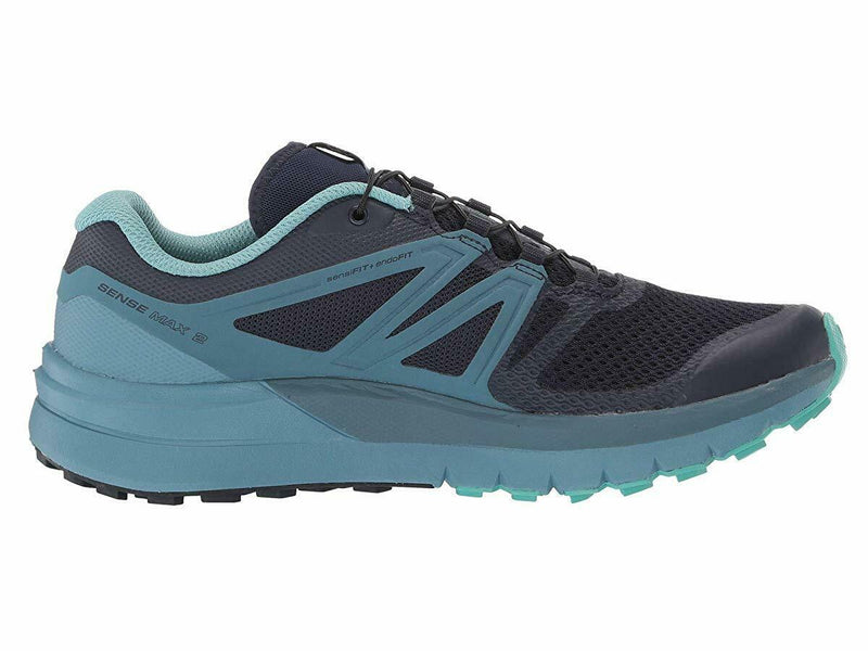 SALOMON WOMEN'S SENSE MAX 2 TRAIL RUNNING SHOE SNEAKER sz 10 NAVY BLUE 407452