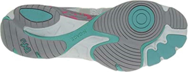 RYKA WOMEN INFLUENCE CROSS TRAINER SNEAKER sz 8 M WHITE / AQUA / PINK C8198M2100