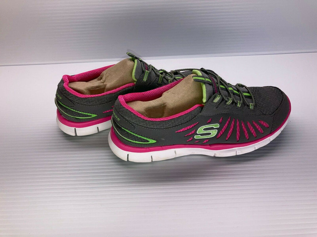 NEW SKECHERS WOMEN'S GRATIS IN-MOTION SPORT SNEAKERS CHARCOAL/ PINK sz 7  FREE SHIPPING