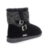 MUK LUKS WOMEN'S ALYX FLAT ANKLE PULL ON FASHION BOOTS sz 9 BLACK 1000073-001