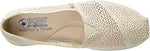 SKECHERS WOMEN'S BOBS WORLD DREAM CATCHER SLIP ON FLAT SHOE sz 7.5 NATURAL 33752