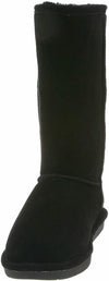 BEARPAW WOMEN'S EMMA TALL FASHION SHEEPSKIN PULL ON WINTER BOOTS 9 M BLACK 612W