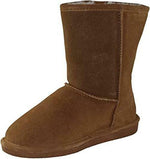 BEARPAW WOMEN'S EMMA SHORT SHEARLING PULL ON SNOW WINTER BOOTS sz 8 HICKORY 608W