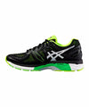 ASICS MEN'S GEL KAYANO 23 LITE SHOW RUNNING sz 9.5 BLACK / SILVER / YELLOW T646N