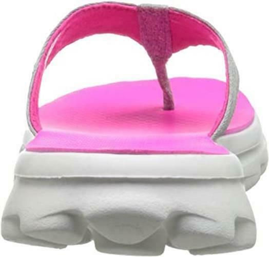 SKECHERS WOMEN'S ON THE GO WALK MOVE SOLSTICE FLIP FLOP sz 8 GRAY / PINK 13632