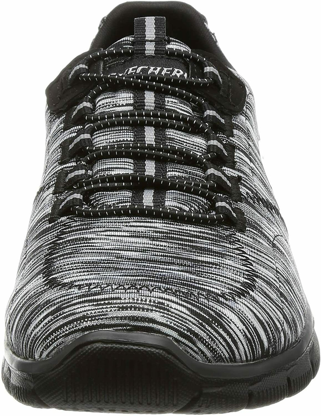 SKECHERS WOMEN'S EMPIRE GAME ON SNEAKERS BLACK CHARCOAL 8.5 WIDE 12414