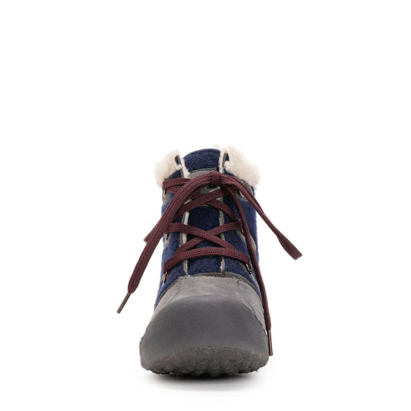 NEW MUK LUKS MELISSA SNOW BOOTS NAVY FAUX FUR LINED WARM WATERPROOF FREE SHIP