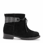 MUK LUKS WOMEN'S LYNSEY FRINGES PULL ON FASHION BOOT sz 8 BLACK 1000047001-7