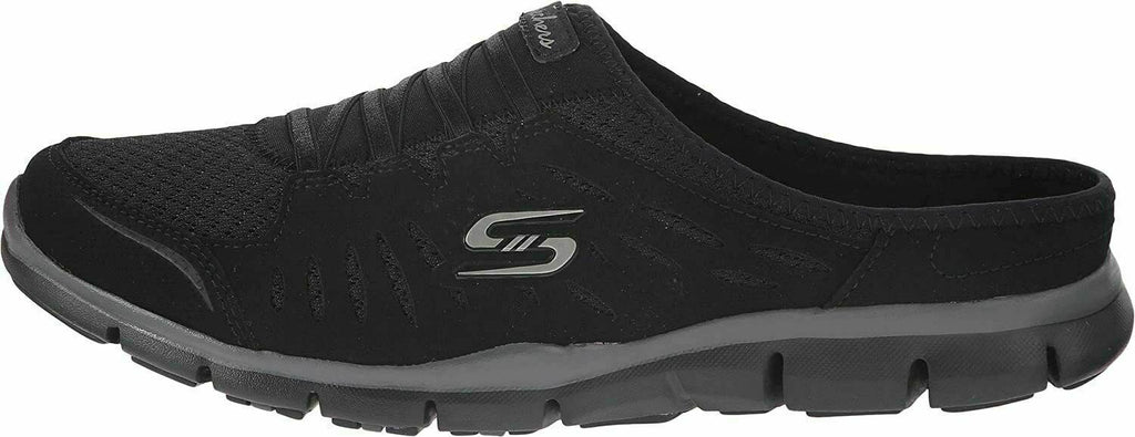 SKECHERS WOMEN'S GRATIS NO LIMITS SLIP ON SPORTY MULE SNEAKERS 9.5 BLACK 22752