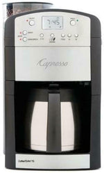 CAPRESSO 465 COFFEETEAM TS 10 CUP DIGITAL COFFEEMAKER BURR GRINDER THERM CARAFE