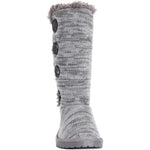 MUK LUKS WOMEN'S LIZA SLIPPER BOOTS KNIT UPPER  sz 7 SHADOW,  EBONY MARL 16759