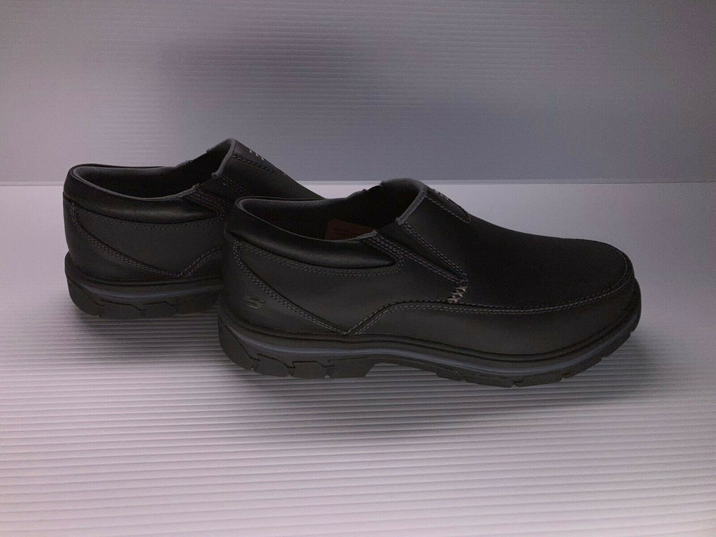 NEW SKECHERS MEN SEGMENT THE SEARCH LOAFER BLACK sz 10 WIDE SLIP ON 64261EWW