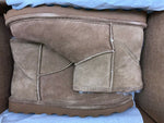 BEARPAW WOMEN'S ALYSSA SHEEPSKIN COMFORT ANKLE SNOW BOOTS BROWN sz 9.5