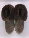 OLD FRIEND WOMEN'S SHIPSKIN LINING BOOTS SLIPPERS LIGHT BROWN sz 9 COZY WARM