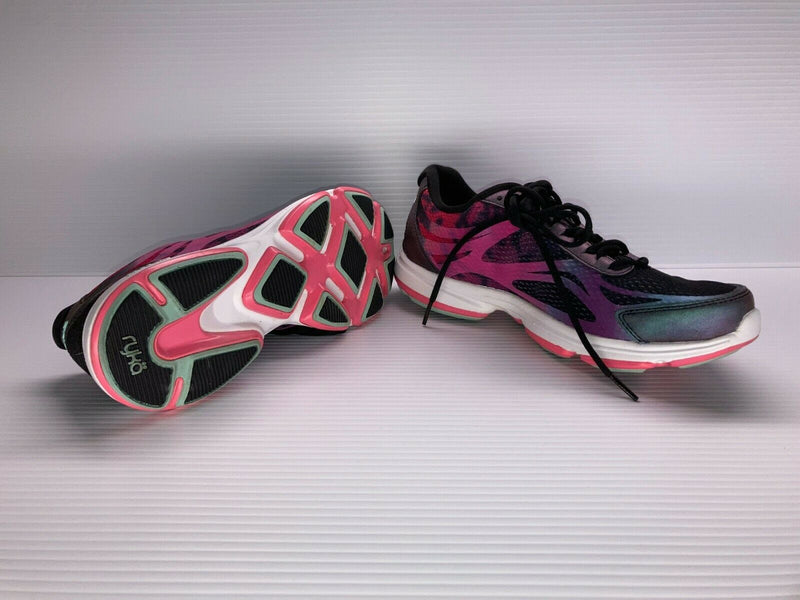 NEW RYKA WOMEN'S DEVOTION PLUS 2 WALKING SHOE SNEAKER BLACK/ PINK 8.5 FREE SHIP