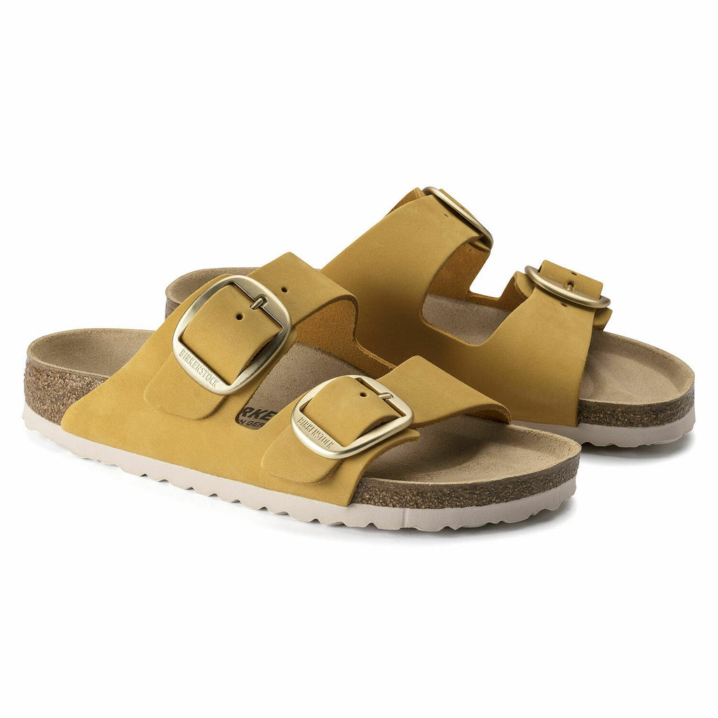 NEW BIRKENSTOCK WOMEN ARIZONA BIG BUCKLE OCHRE NUBUCK LEATHER 1016769 NARROW