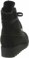 BEARPAW WOMEN'S KRISTA SUEDE SHEEPSKIN WINTER SHORT BOOTS sz 6.5 W BLACK 2025W