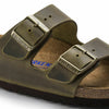 NEW BIRKENSTOCK WOMENS ARIZONA SANDAL NARROW SOFT FOOTBED JADE LEATHER 1014451