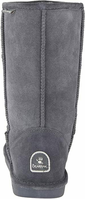 BEARPAW WOMEN'S EVA SHEEPSKIN PULL ON SNOW BOOTS sz 11 M CHARCOAL M410W