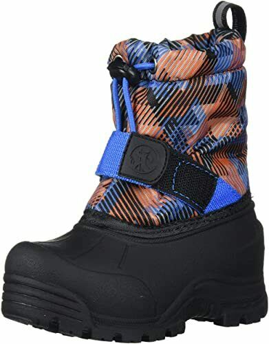 NORTHSIDE KIDS FROSTY POLAR WARM SNOW BOOT sz 4 BOY'S NAVY / ORANGE 911312B412