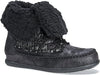 MUK LUKS WOMEN'S LILLY LACE UP FLAT BOOT WATER RESISTANT sz 6, 7, BLACK 17305-01