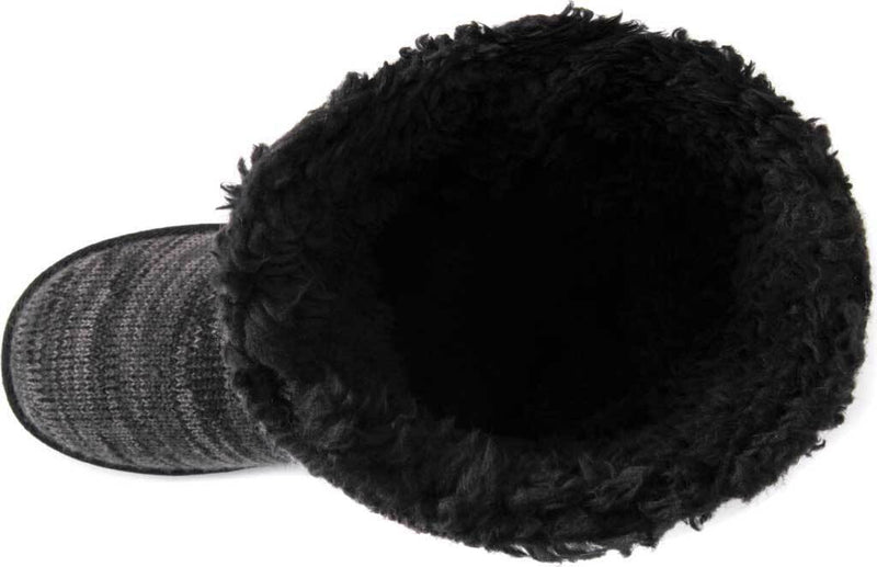 MUK LUKS WOMEN'S LIZA SLIPPER BOOTS KNIT UPPER  sz 7 SHADOW,  EBONY MARL 16759