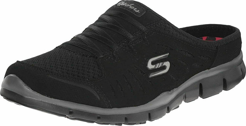 SKECHERS WOMEN'S GRATIS NO LIMITS SNEAKERS SLIP ON MULE sz 7.5 W BLACK 22752W