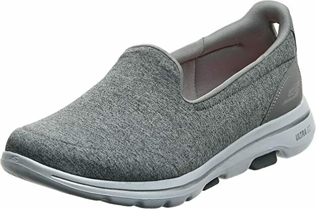 SKECHERS WOMEN'S GO WALK 5 HONOR SLIP ON WALKING COMFORT SNEAKER sz 8 GRAY 15903