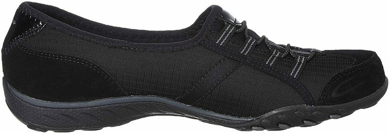 SKECHERS WOMEN'S BREATHE EASY ALLURE FASHION SPORT SNEAKERS sz 6.5 BLACK 22535