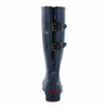 CHOOKA WOMENS VERSA TALL RAIN BOOT WIDE-CALF NAVY BLACK ADJUSTABLE WATERPROOF