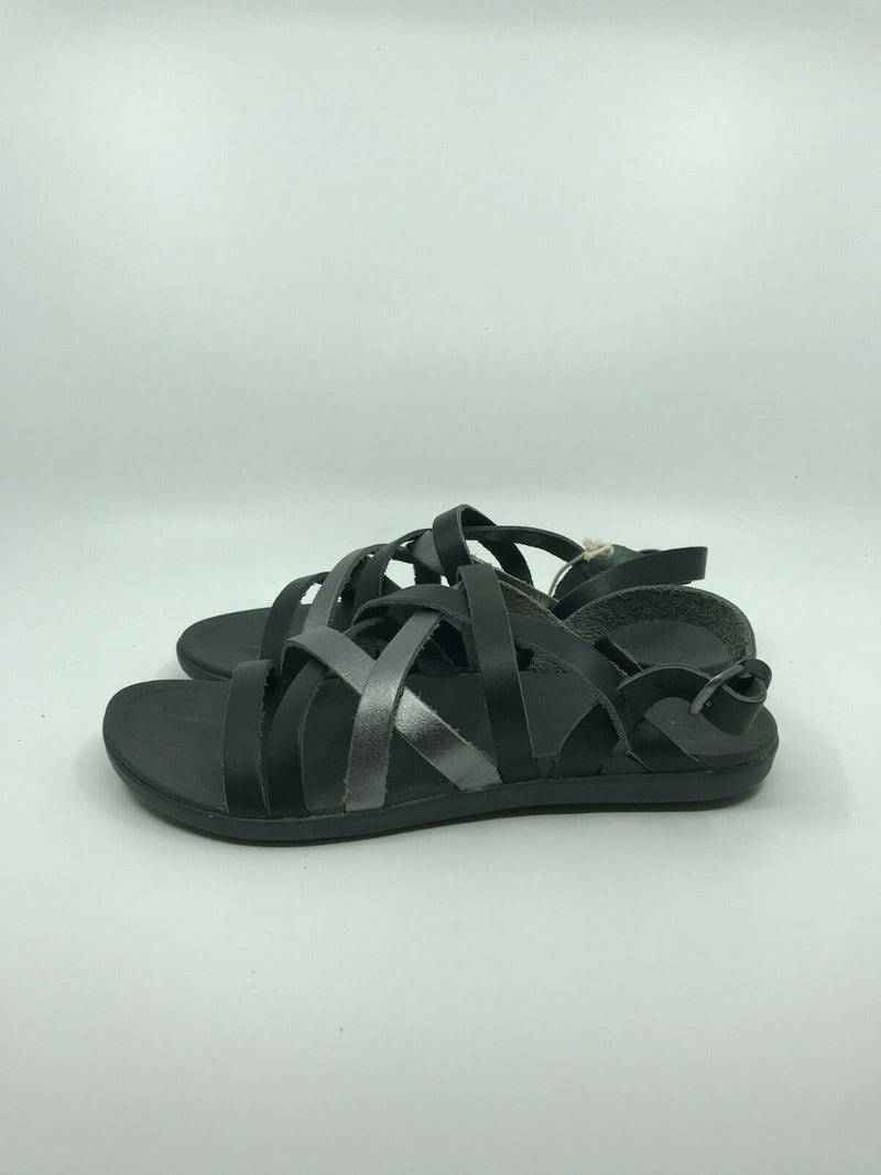 OLUKAI WOMENS 'AWE 'AWE SANDALS DARK SHADOW/PEWTER SIZE 7 FREE SHIPPING