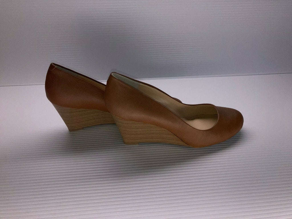 NEW JESSICA SIMPSON WOMEN'S CASH WEDGE PUMP SHOE ALMOND sz 10 W FREE SHIP